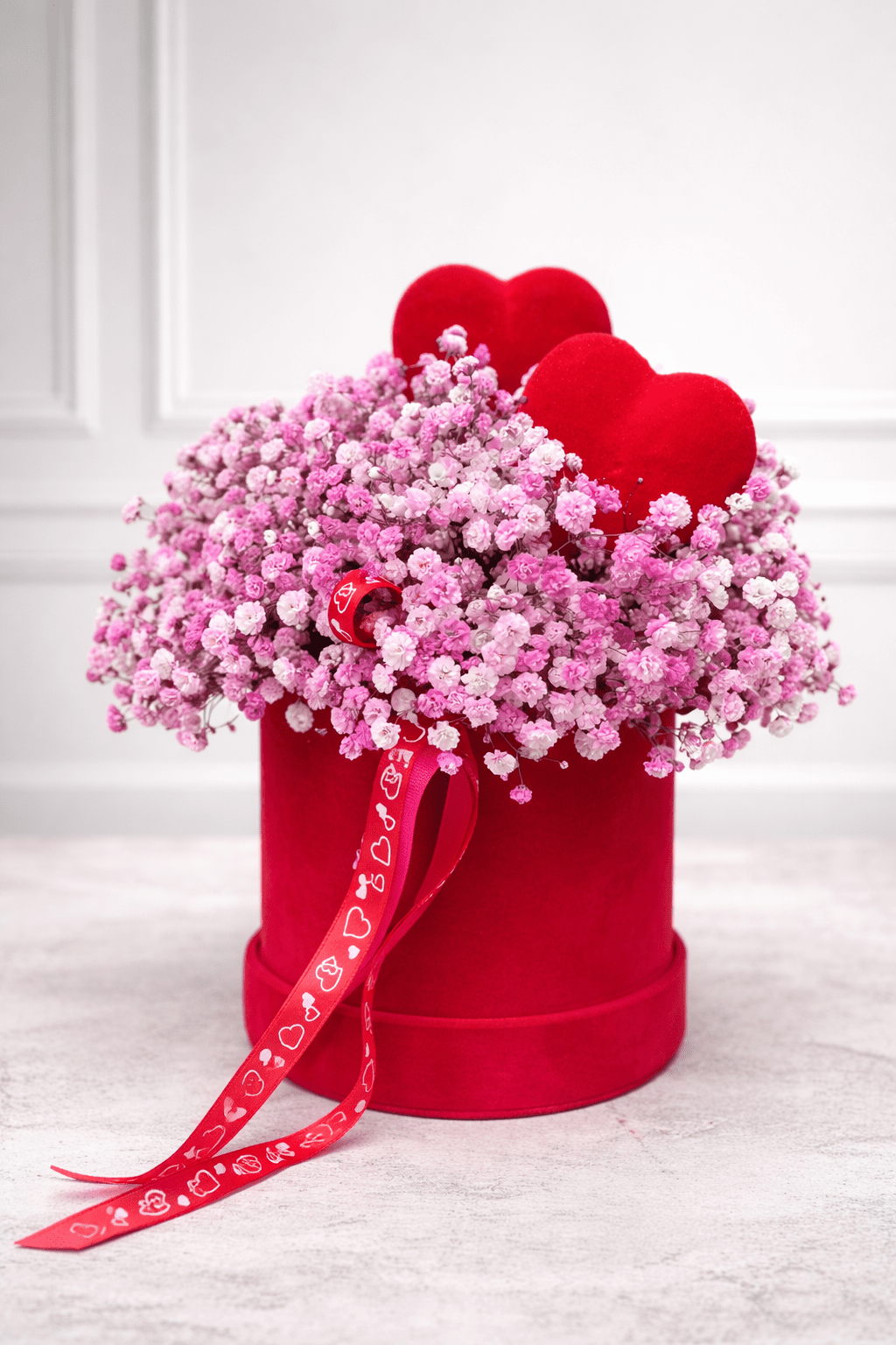 Romantyczny box z gipsówki